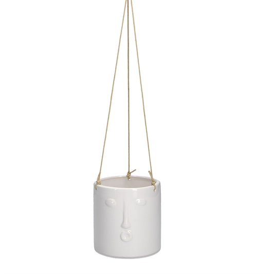 White Face Hanging Pot Cover