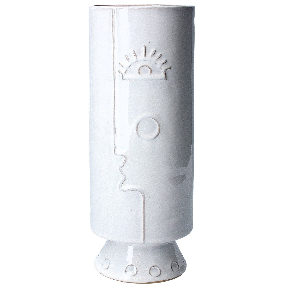 White Profile Tall 30cm Vase.