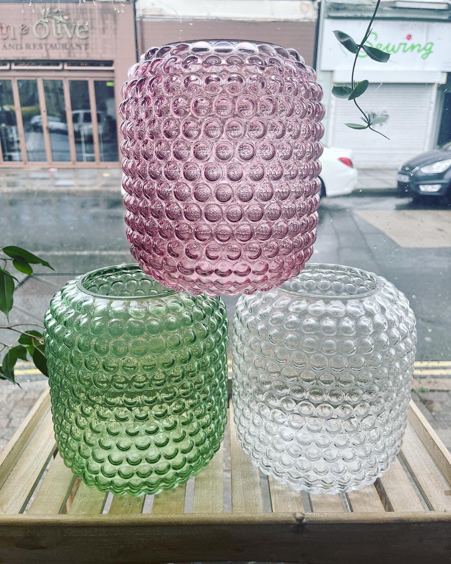 Clear Bobble Glass Vase