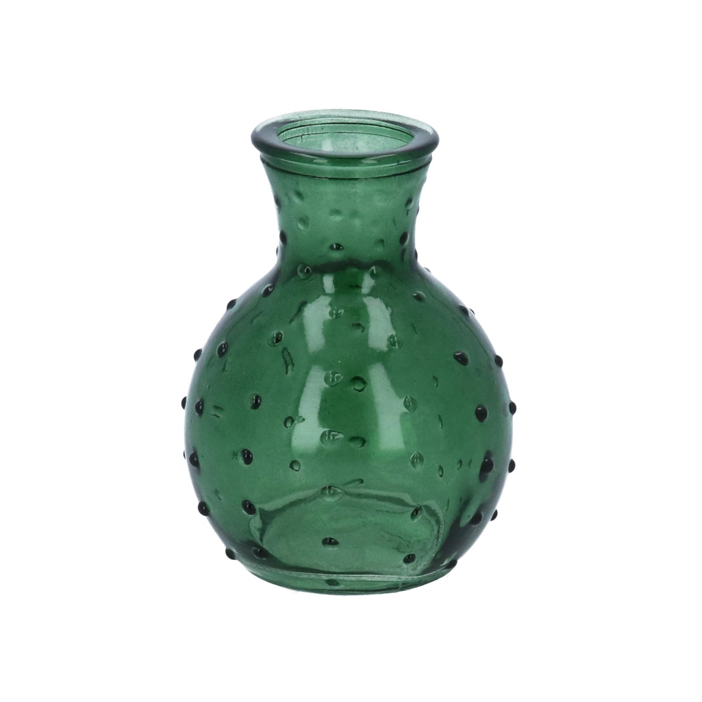 Green Dimple Mini Bud Vase