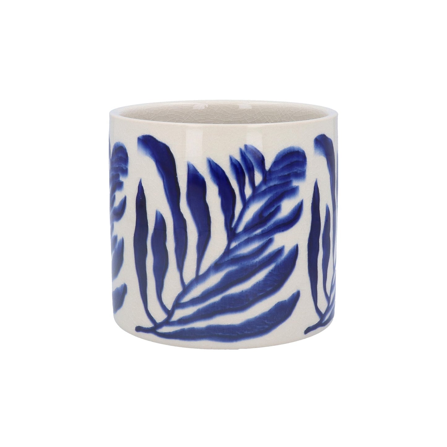 Blue Branch Ceramic Pot Cover  - Small