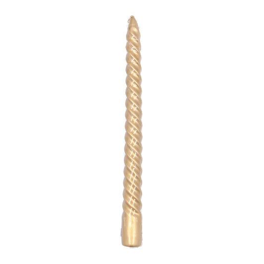 Gold Twist Taper Candle