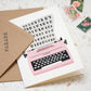 Xoxo Typewriter Card