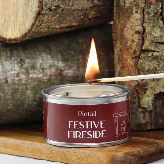 Festive Fireside Paint Pot Candle