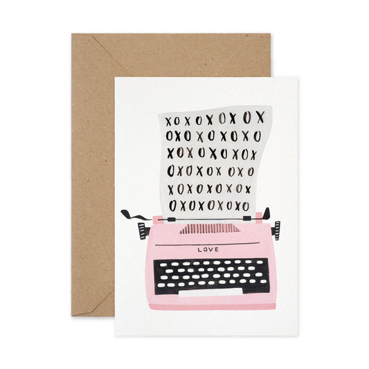 Xoxo Typewriter Card