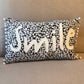 White Leather Smile Cushion