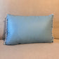 Sea Blue Leather Home Cushion