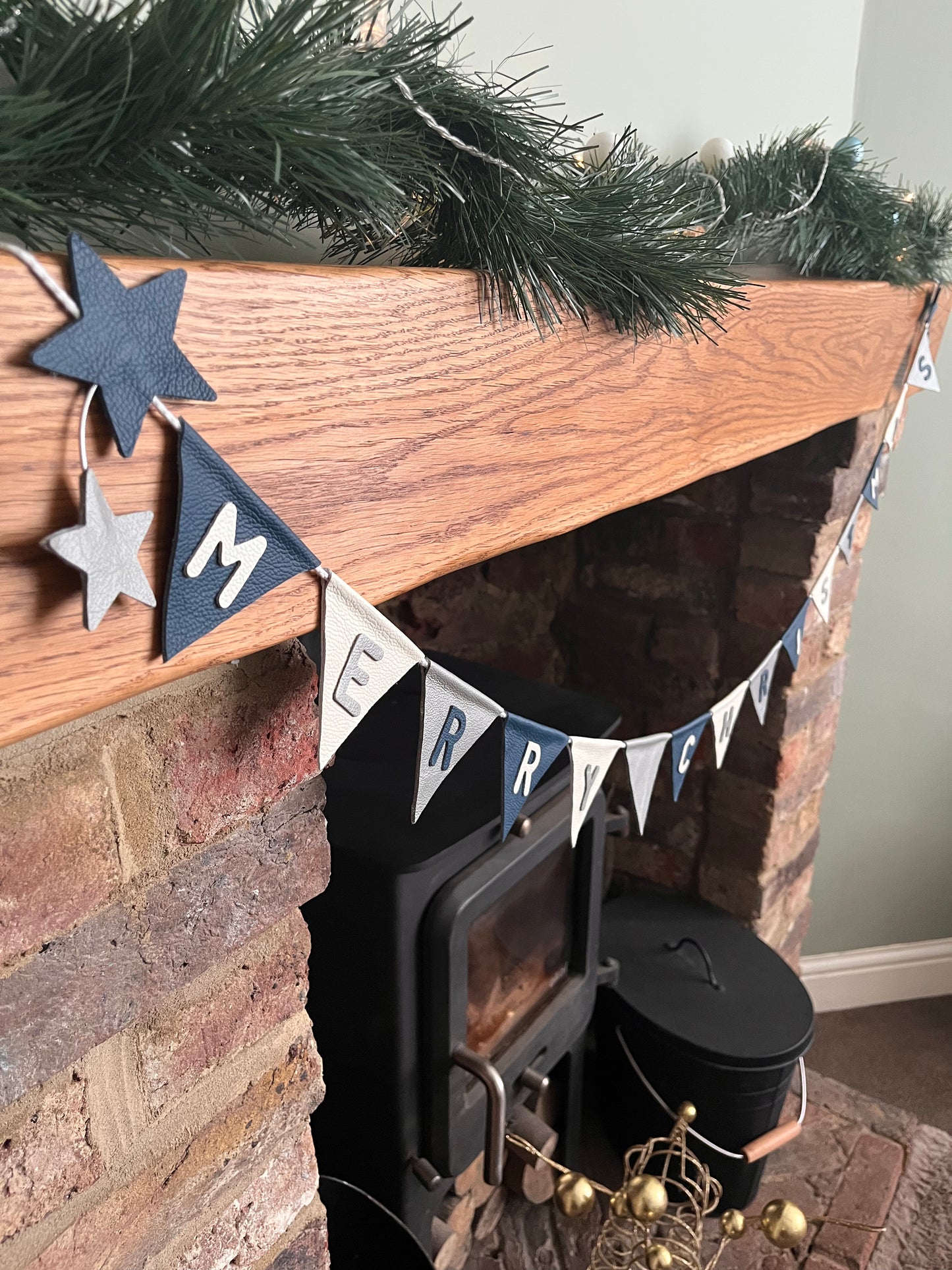 Merry Christmas Bunting With Stars