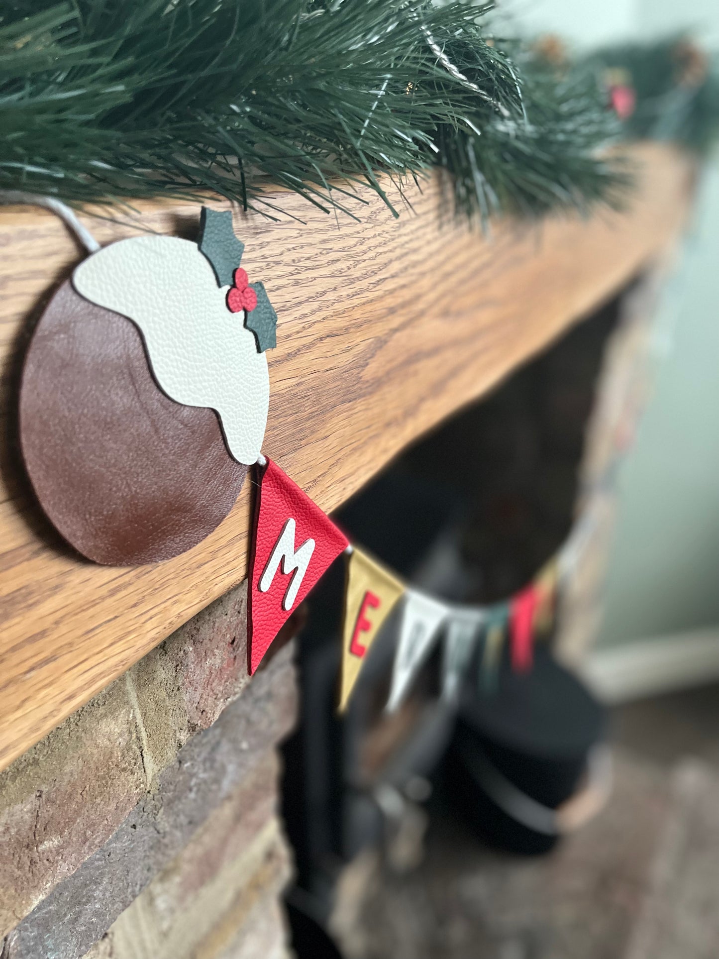 Merry Christmas Bunting With Puddings