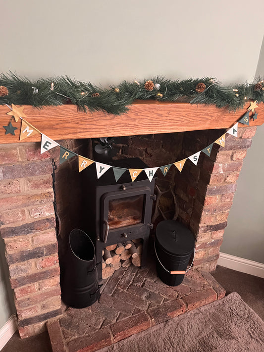 Merry Christmas Bunting With Stars