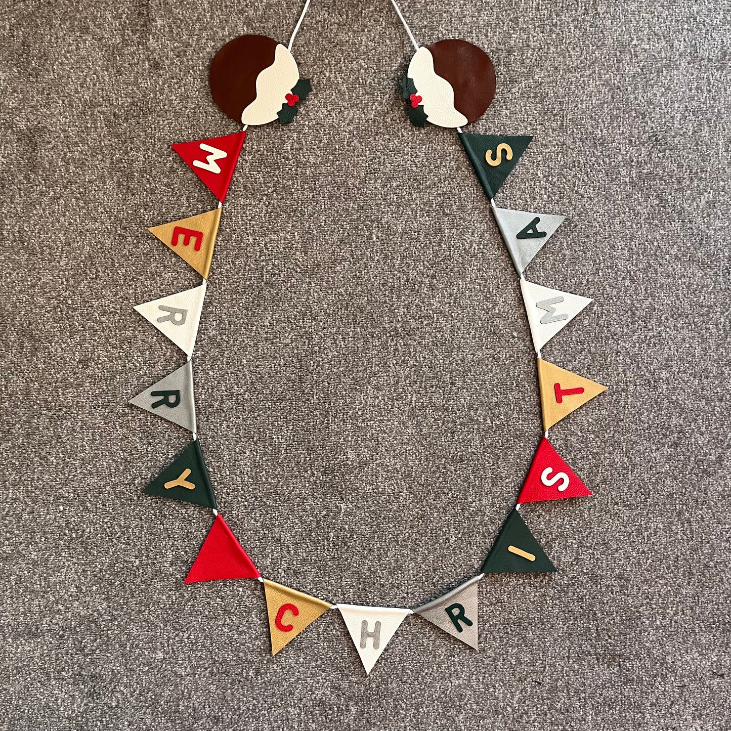 Merry Christmas Bunting With Puddings