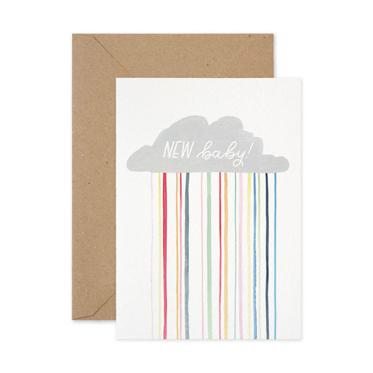 New Baby Rainbow Cloud Card