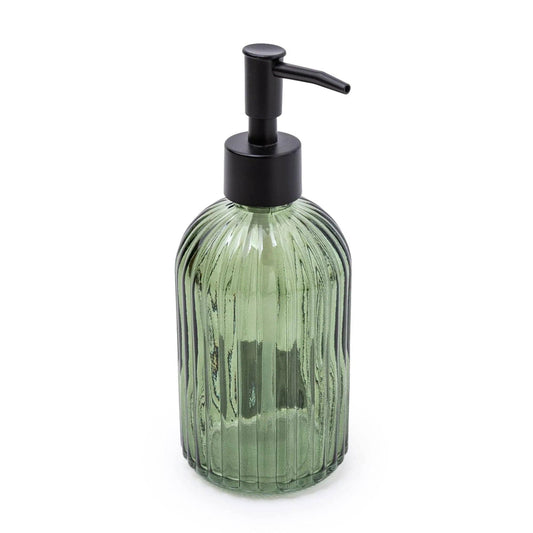 Green Glass Soap Dispenser