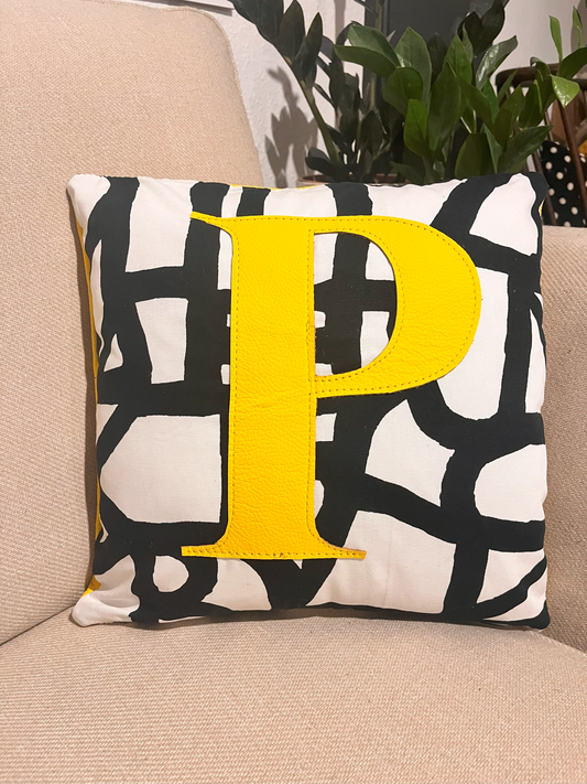 Yellow P Cushion