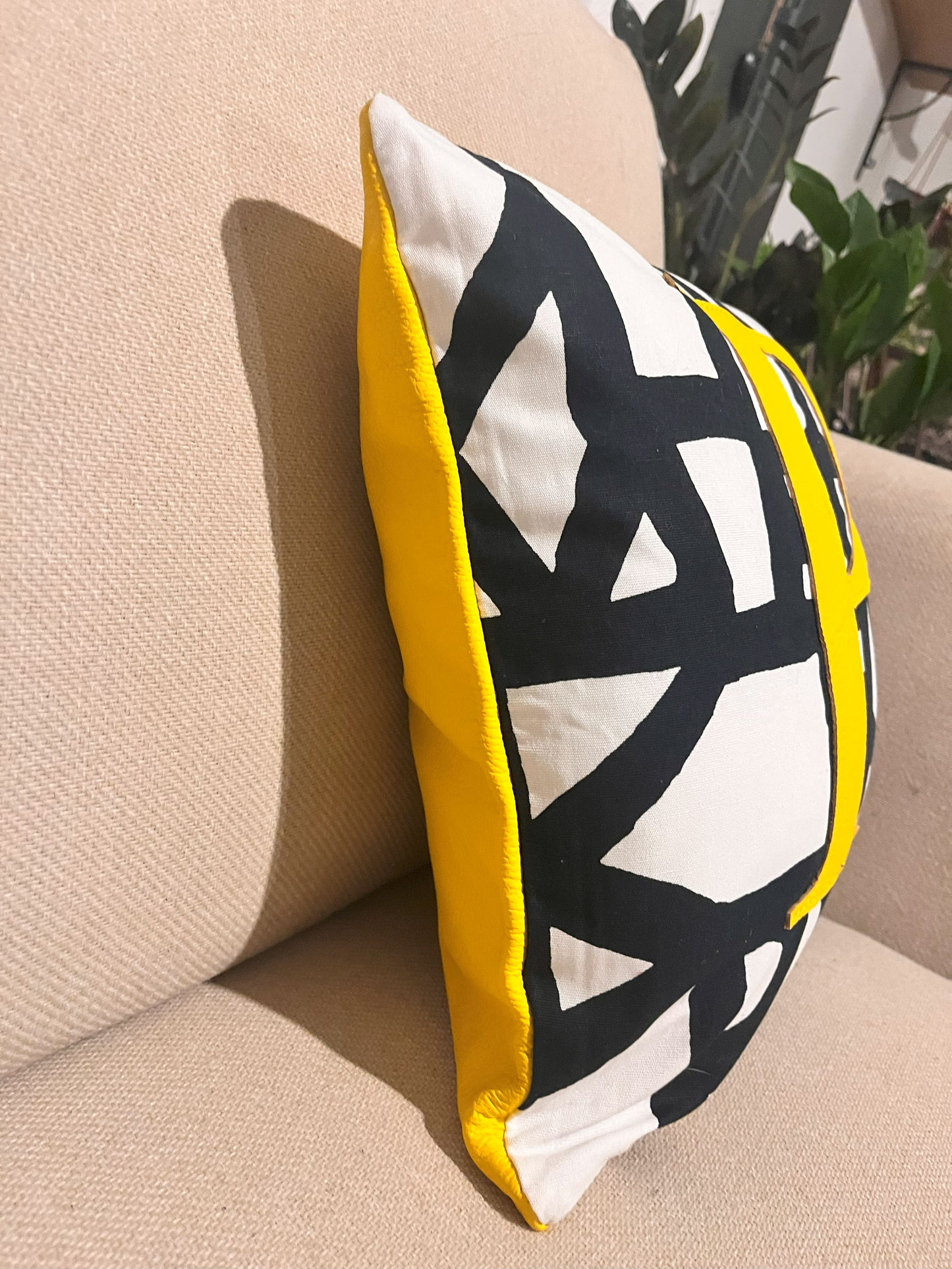 Yellow P Cushion