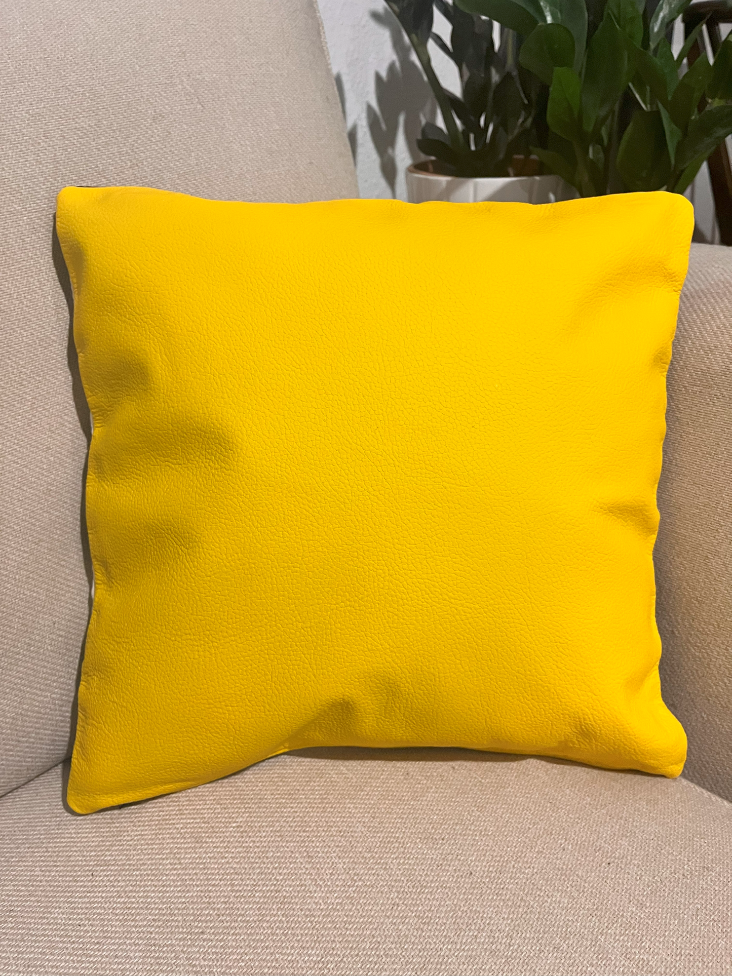 Yellow P Cushion