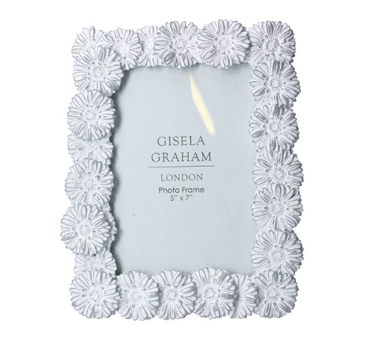 White Daisy Picture Frame