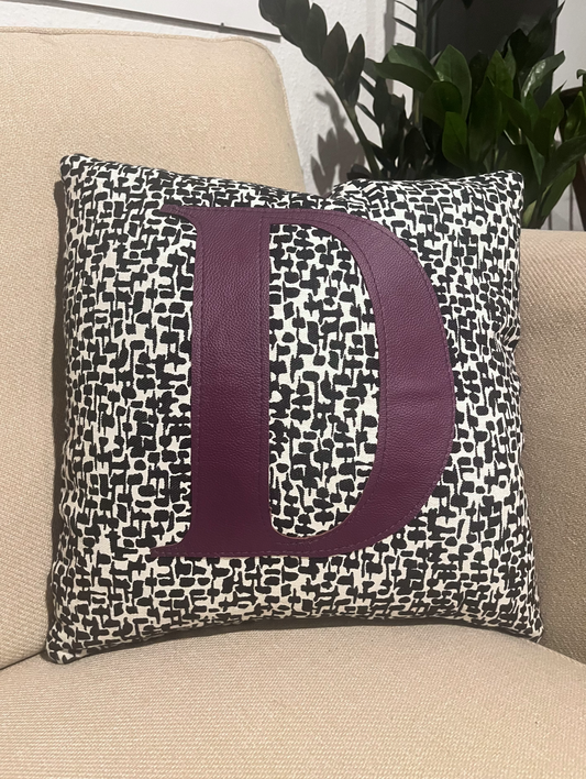 Purple D Cushion