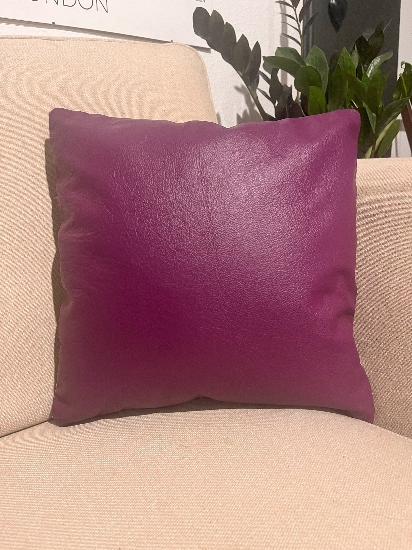 Purple D Cushion