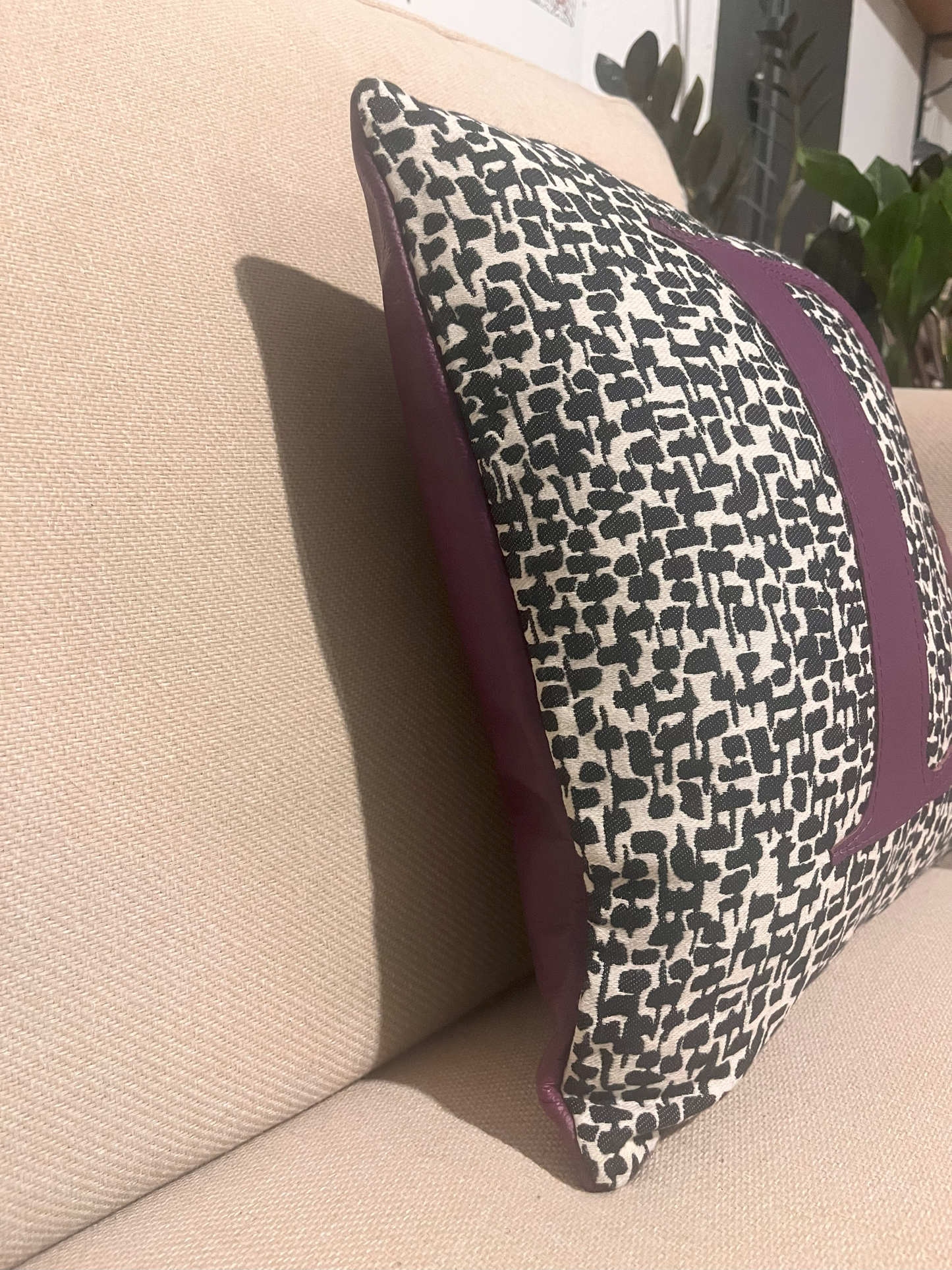 Purple D Cushion