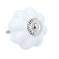 Ceramic Knob - White Flower